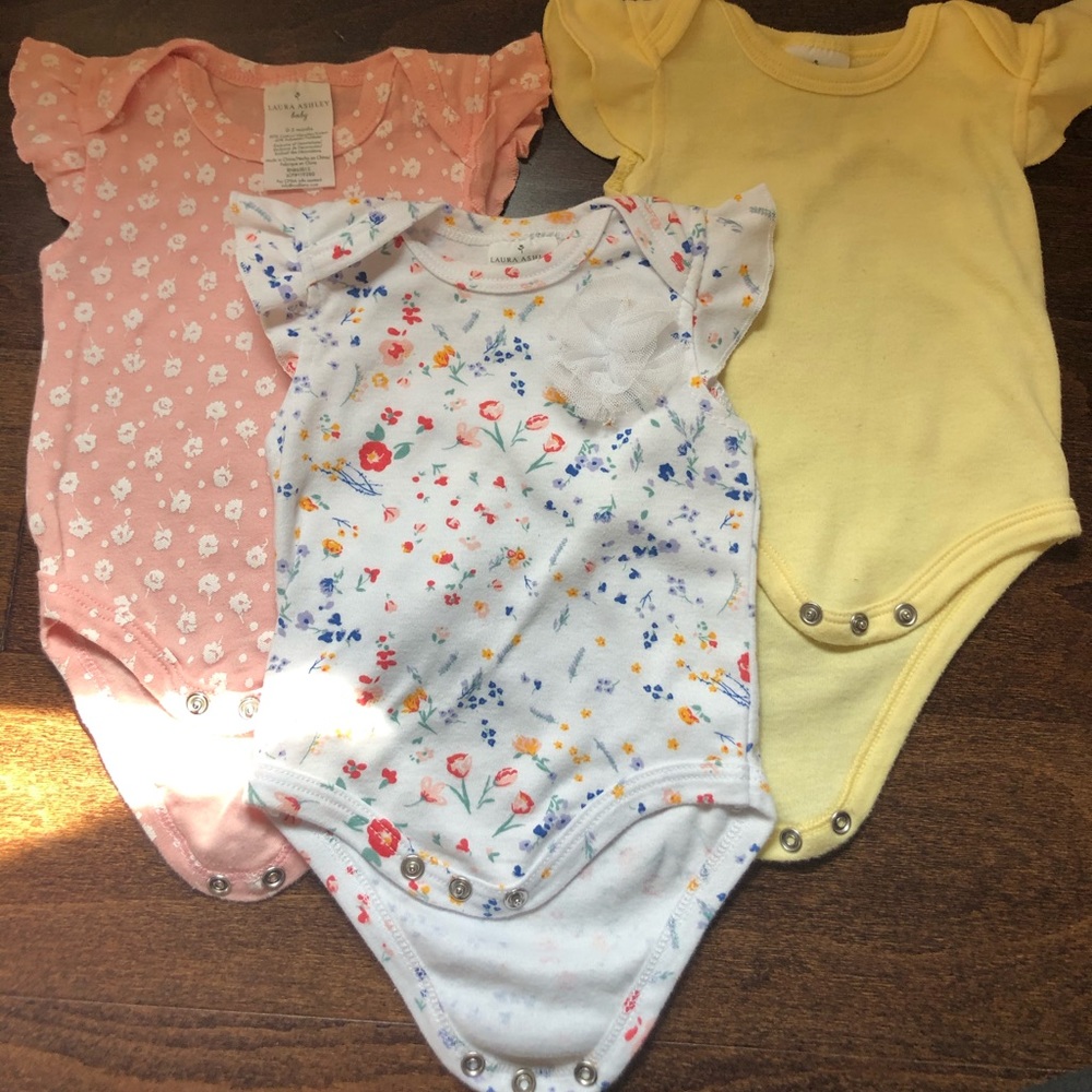 Laura Ashley onesies 0-3 months